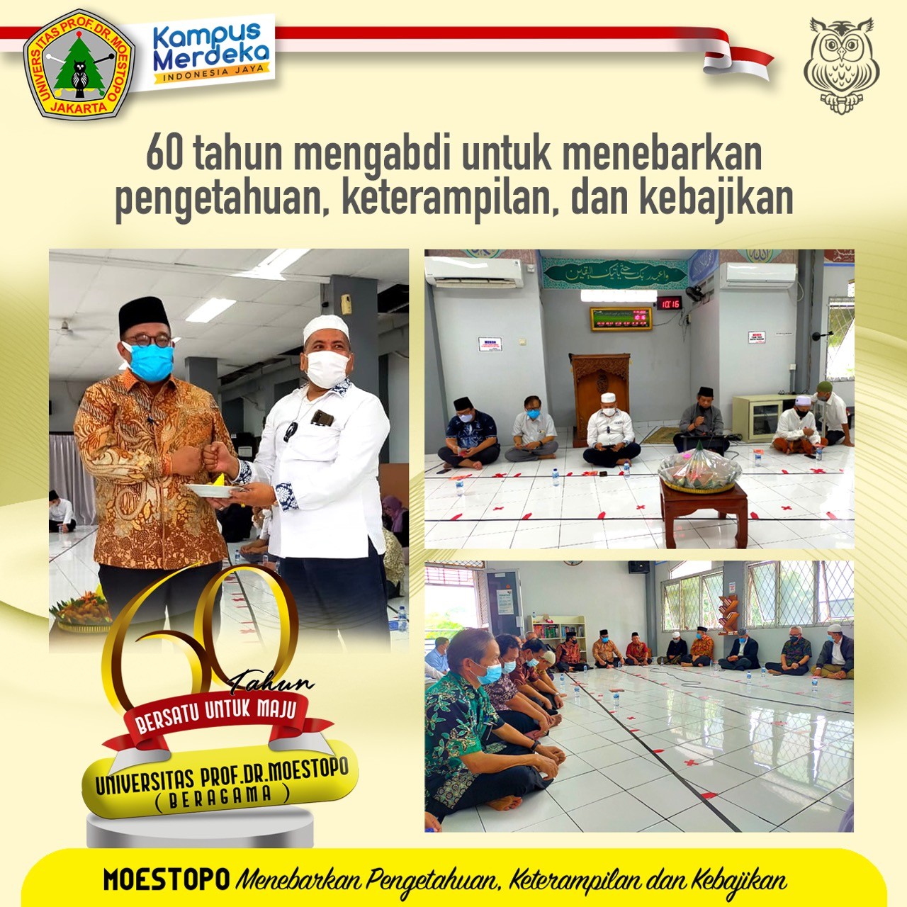Tasyakuran  60 Tahun Universitas Moestopo Mengabdi untuk Menebarkan Pengetahuan, Keterampilan, dan Kebajikan