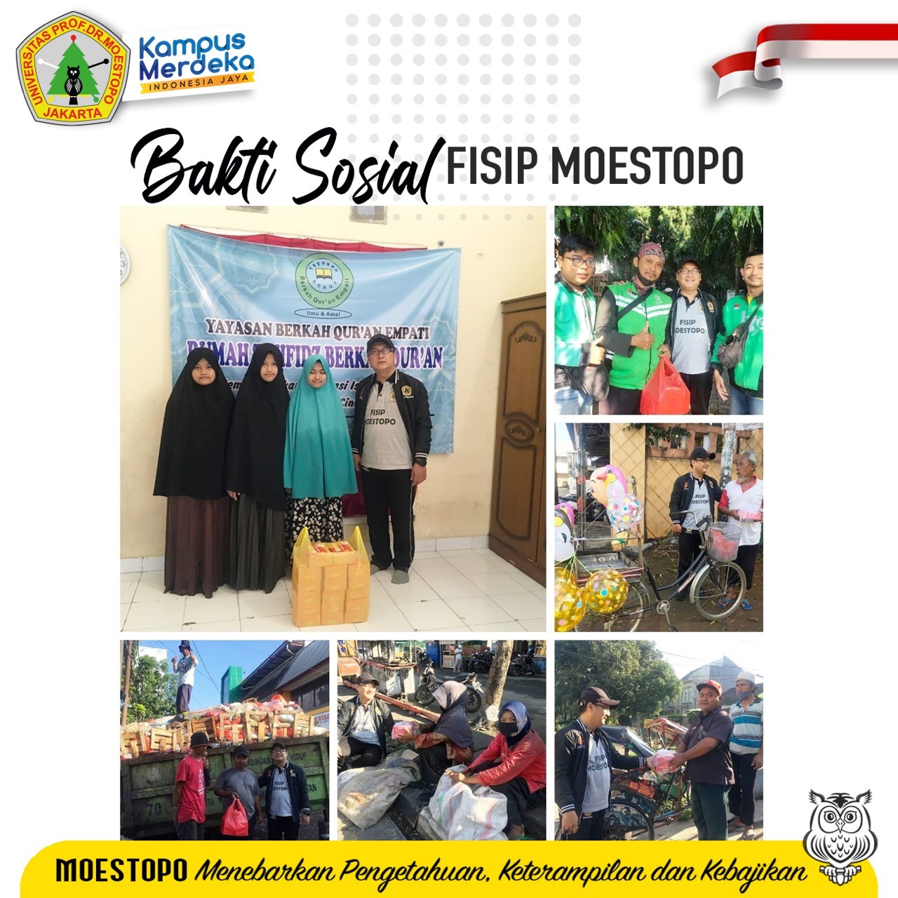 FISIP Universitas Moestopo Bakti Sosial di Pamulang