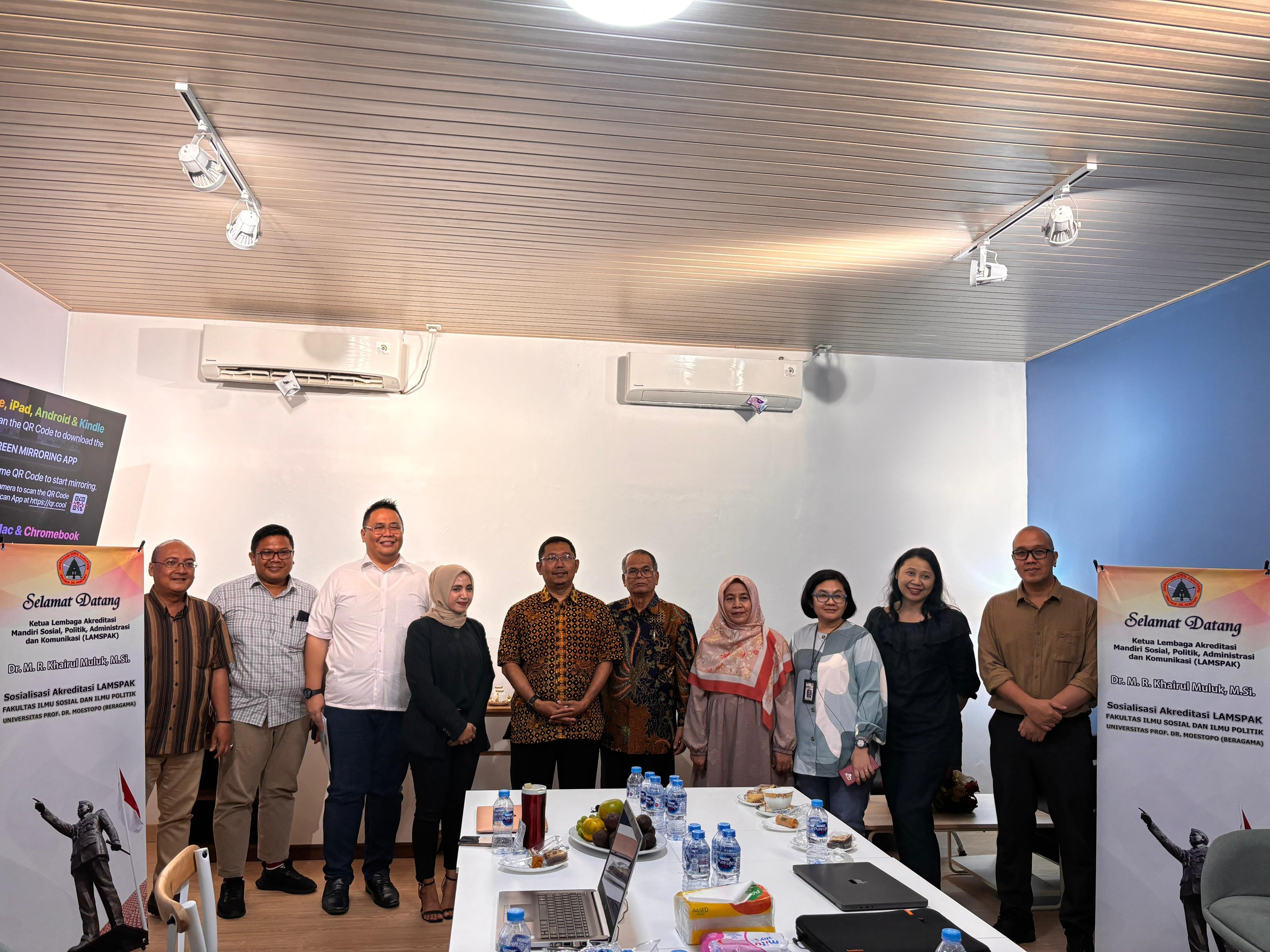 Sosialisasi Akreditasi LAMSPAK Fisip Universitas Moestopo