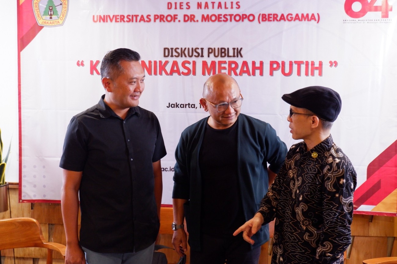 Dies Natalis Ke -64, Universitas Prof. Dr. Moestopo Gelar Diskusi Publik “Komunikasi Merah Putih”